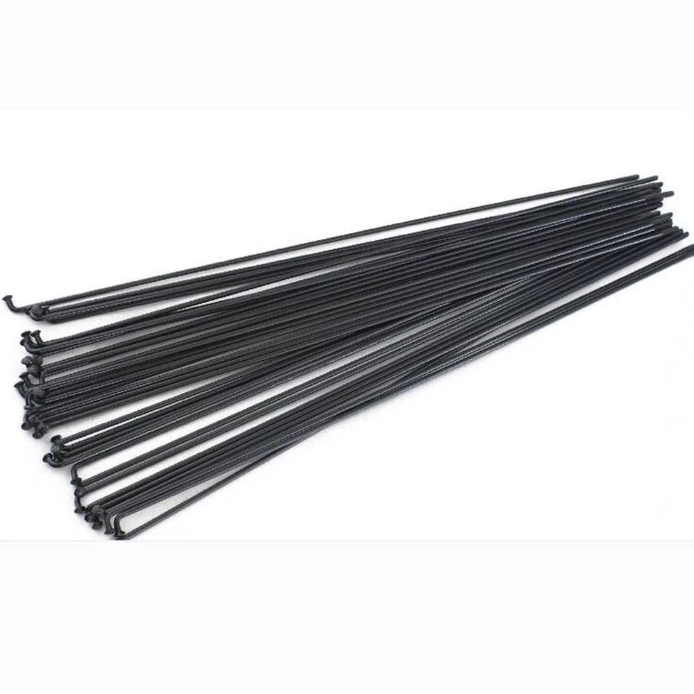 QQY Bicycle Spokes 36pcs Bike Spoke 14G J Bend Steel Bicycle Spokes with Nipples 76mm-305mm (258mm)