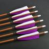 ZSHJGJR 31" Archery Carbon Arrows Spine 340 400 500 600 Hunting Arrows with Removable Tips Natural Feather Targeting Arrows for Compound & Recurve & Traditional Bow 6/12pcs (6, Purple, Spine 500) view 2