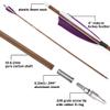 ZSHJGJR 31" Archery Carbon Arrows Spine 340 400 500 600 Hunting Arrows with Removable Tips Natural Feather Targeting Arrows for Compound & Recurve & Traditional Bow 6/12pcs (6, Purple, Spine 500) view 4