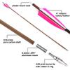 ZSHJGJR 31" Archery Carbon Arrows Spine 340 400 500 600 Hunting Arrows with Removable Tips Natural Feather Targeting Arrows for Compound & Recurve & Traditional Bow 6/12pcs (6, Pink, Spine 600) view 4