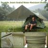 GEERTOP 17  10 ft Large Camping Tent Tarp Outdoor Waterproof Flame Retardant Hammock Rain Fly Backpacking Tent Tarp Shelter for Hiking Travel Picnic(Not Includes Poles) view 2