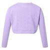 Hularka Kids Girls Knit Cardigan Sweater Long Sleeve One Button Bolero Shrug Wedding Birthday Party Dress Cover Up Purple 4 Years view 2