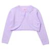 Hularka Kids Girls Knit Cardigan Sweater Long Sleeve One Button Bolero Shrug Wedding Birthday Party Dress Cover Up Purple 4 Years view 3