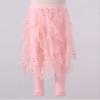Agoky Kids Girls Elastic Waist Footless Leggings Pants with Star Sequin Print Irregular Mesh Tutu Skirt Pink 3-4 Years view 3