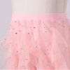 Agoky Kids Girls Elastic Waist Footless Leggings Pants with Star Sequin Print Irregular Mesh Tutu Skirt Pink 3-4 Years view 4