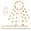 AWAYTR Costume Headwear Set for Women - 3PCS Hippie Accessories - Flower Headband, Gold Peace Sign Necklace, Hippie Sunglasses view 4