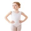 Daydance Lined White Girls Ballet Leotards Tank Spandex Dance Attire for Kids view 1