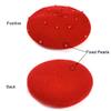 Queenbox Girls Faux Pearl Beret Hat, Kids Candy Color Autumn Winter Cap Toddler & Baby, Light Gray view 4