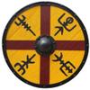 ARTIZANSTORE Medieval Vikings Shield, 24" Wood & Steel Armor Battle Ready Round Decorative Shield view 1