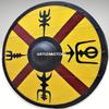 ARTIZANSTORE Medieval Vikings Shield, 24" Wood & Steel Armor Battle Ready Round Decorative Shield view 2
