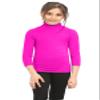 Girls Boys Turtle Polo Neck T-Shirt Kids Long Sleeve Plain Casual Basic Tee Top Neon Pink view 1