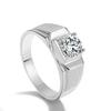 Men 925 Sterling Silver Cubic Zirconia Rings Circular Cut CZ Engagement Rings Wedding Band For Women Bridal Size 6-12 (13) view 1