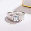 Men 925 Sterling Silver Cubic Zirconia Rings Circular Cut CZ Engagement Rings Wedding Band For Women Bridal Size 6-12 (13) view 3
