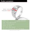 Men 925 Sterling Silver Cubic Zirconia Rings Circular Cut CZ Engagement Rings Wedding Band For Women Bridal Size 6-12 (13) view 4