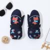 Kids Ski Mittens for Boys Girls Waterproof Snow Ski Mittens Long Cuff Winter Gloves for Toddlers 3-12 Years (Navy, 8-12 Years) view 4