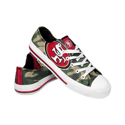 FOCO San Francisco 49ers NFL Womens Camo Low Top Canvas Shoes - 9