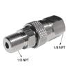 HMKUGO 1/8 NPT Female Connector and 8mm Male Plug Fill Nipple Quick-Disconnect Set, Stainless Steel Remote Line Male & Female Set for PCP Foster Paintball Airsoft Air Gun Tool view 2