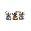 18, 20 Gauge Frog sterling silver nose stud/nose screw, Jewelry Nose Stud, Silver Nose ring, Nose Piercing, Body Jewelry (20 gauge/gold Left screw) view 1