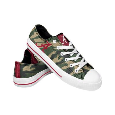 FOCO Alabama Crimson Tide NCAA Womens Camo Low Top Canvas Shoes - 8