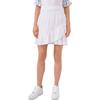 Riley & Rae Womens Ruffled Pull On Mini Skirt White S view 1