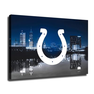 Indianapolis City Colts Football Poster American Football Sports Canvas Printed Wall Decoration Art Living Room Artwork Poster Bedroom Living Room Decoration Painting (Framed,24x36inch)