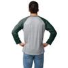 Green Bay Packers NFL Mens Gray Big Logo Raglan - L view 2