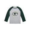 Green Bay Packers NFL Mens Gray Big Logo Raglan - L view 3