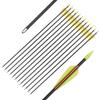 Practice Fiberglass Arrows Archery 24 Inch Target Shooting Safetyglass Recurve Bows Suitable for Youth Children Woman Beginner 12PCS Pack view 4