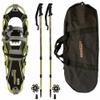 Expedition Lightweight Aluminum Frame Snowshoe Trail Kit with Twist-Lock Trekking Poles, Dual Ratchet Bindings & XPE Trail-Flex Decking, Includes Waterproof Carry Bag, 30", Up to 250 lbs view 1