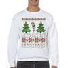 Tee Hunt Let's Get Lit Sweatshirt Ugly Sweater Merry Christmas Candy Cane Crewneck White Small view 1