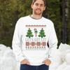 Tee Hunt Let's Get Lit Sweatshirt Ugly Sweater Merry Christmas Candy Cane Crewneck White Small view 4
