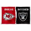 Chiefs and Raiders House Divided Flag Rivalry Banner view 1