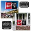 Chiefs and Raiders House Divided Flag Rivalry Banner view 4