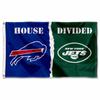 Bills and Jets House Divided Flag Rivalry Banner view 1