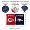 Chiefs and Broncos House Divided Flag Rivalry Banner view 2