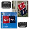 Chiefs and Broncos House Divided Flag Rivalry Banner view 3