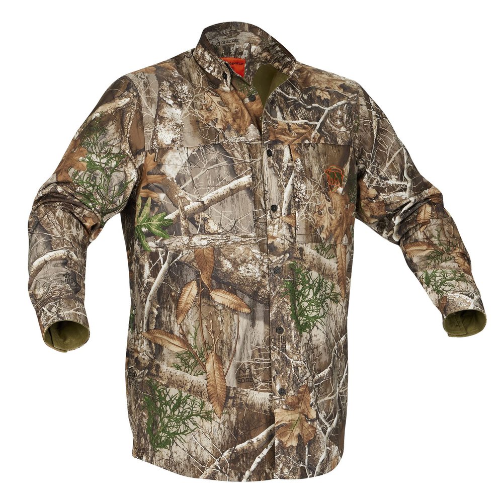 rcticShield Trek Shirt  Mens Lightweight Camo Long-Sleeve Hunting, Stretch Fit, Zippered Pocket  Available in Realtree Edge & Realtree Timber