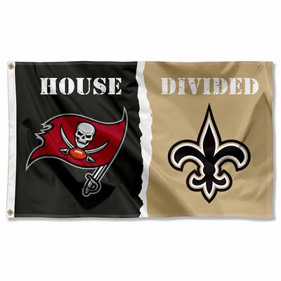 Buccaneers and Saints House Divided Flag Rivalry Banner