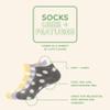 BambooMN Women's Small Fuzzy Soft Aloe Infused Nylon Spa Socks, Yellow Stripes, 3 Pairs view 4