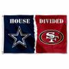 Cowboys and 49ers House Divided Flag Rivalry Banner view 1