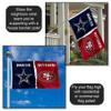 Cowboys and 49ers House Divided Flag Rivalry Banner view 3