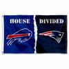 Buffalo Bills and New England Patriots House Divided Flag Rivalry Banner view 1