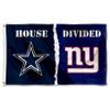 Dallas and New York Giants House Divided Flag Rivalry Banner view 1