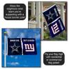 Dallas and New York Giants House Divided Flag Rivalry Banner view 3