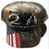 2A 2nd Amendment 1791 USA Flag On Bill 100% Cotton Embroidered Real Tree Camouflage Camo Cap Hat view 2