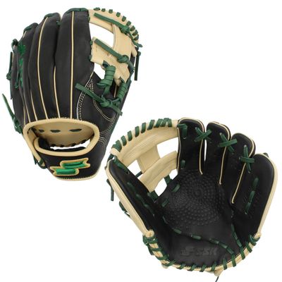 SSK Z5 Craftsman Infield Baseball Glove  11.25 - 11.5 - 11.75 - 12  Right & Left Hand Throw (Black/Camel/Forest, 11.5" - Right Hand Throw)
