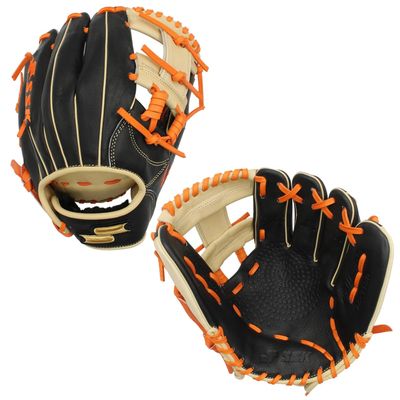 SSK Z5 Craftsman Infield Baseball Glove  11.25 - 11.5 - 11.75 - 12  Right & Left Hand Throw (Black/Camel/Orange, 11.5" - Right Hand Throw)