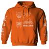 0439. Dark Demon Graphic Traditional Japanese Puma Scorpion Butterfly Gothic Streetwear Sweatshirt Pullover Hoodie (Orange, Large) view 1