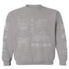 0439. Dark Demon Graphic Traditional Japanese Puma Scorpion Butterfly Gothic Streetwear Men's Crewneck Sweatshirt (Light Gray Large) view 1