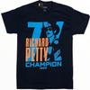 Richard Petty The King Seven Time Champion Men's T-Shirt Navy (X-Large) view 1